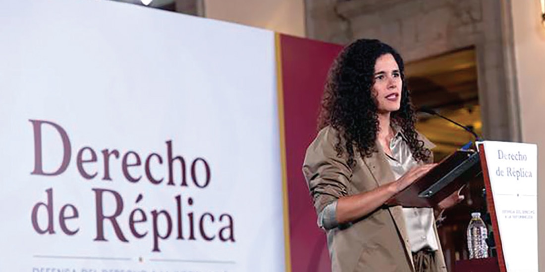 La consejera jurídica de Presidencia, ayer, en conferencia.