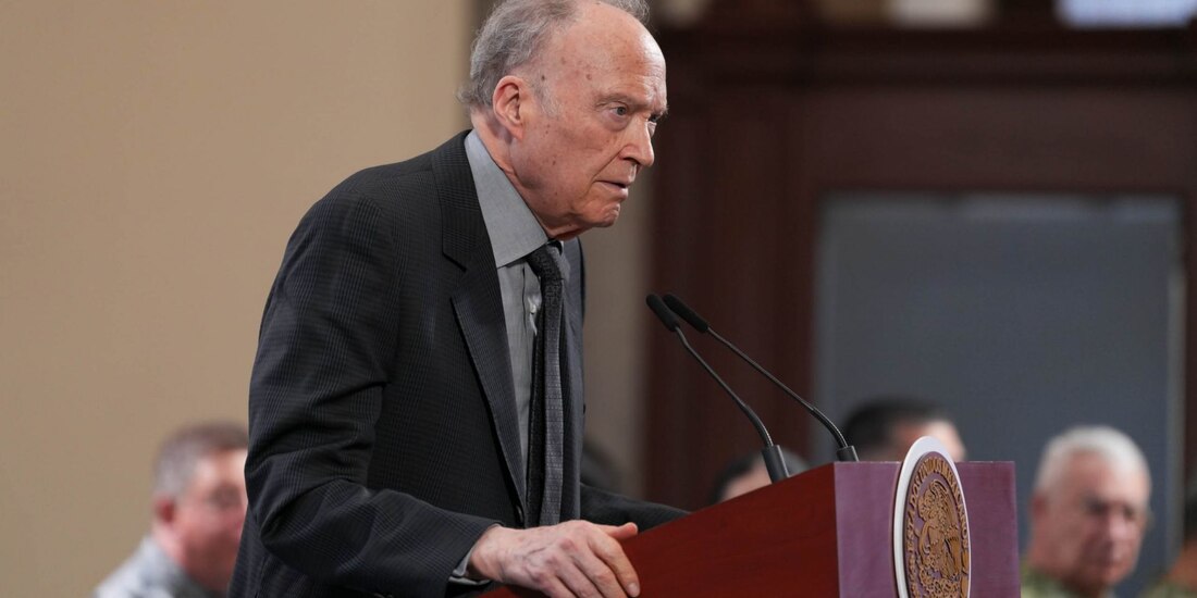 Alejandro Gertz Manera, Fiscal General de la República, durante su intervención en la Mañanera del Pueblo