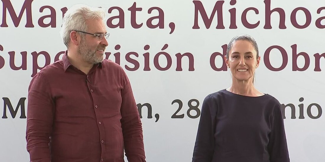 La Presidenta Claudia Sheinbaum y el gobernador de Michoacán. Alfredo Ramírez Bedolla.