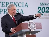 AMLO encabeza la "mañanera", en Palacio Nacional, este lunes 1 de marzo.