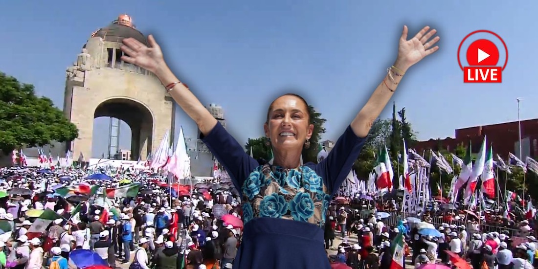 Claudia Sheinbaum, presidenta de México, da un mensaje este domingo por los dos años de su triunfo electoral.