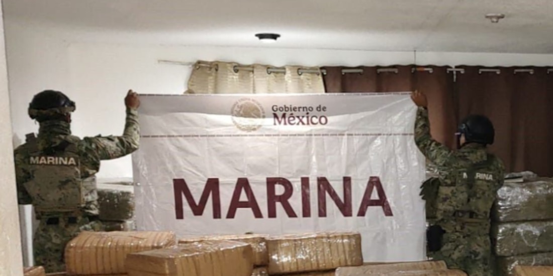 Paquetes con droga incautados por la Marina en días pasados.