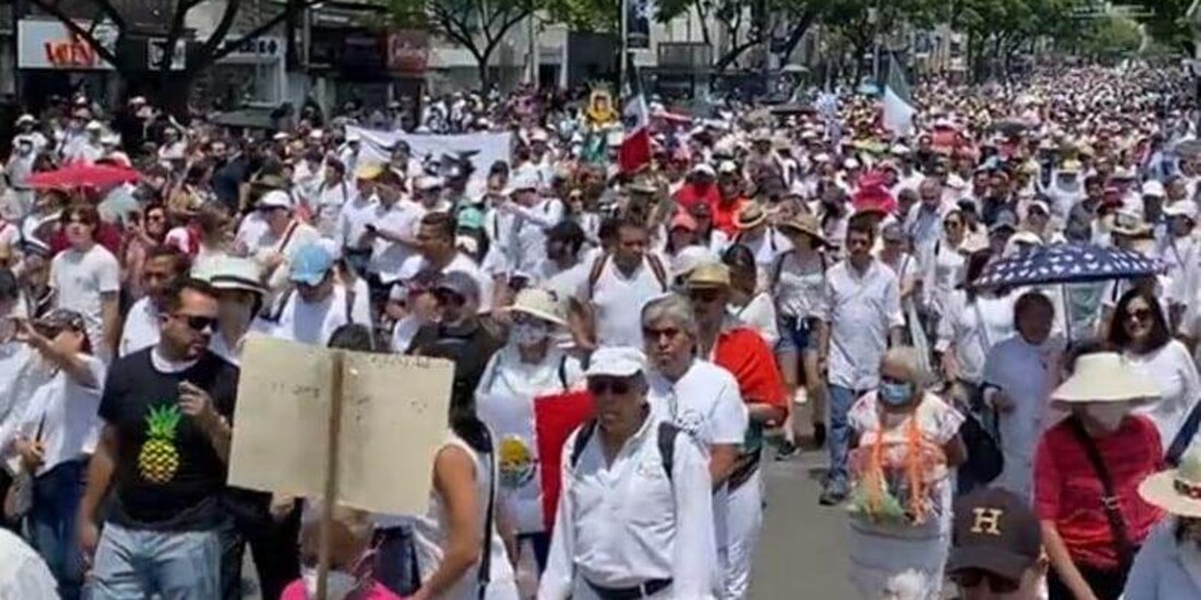 Marcha en la CDMX en semanas pasadas.