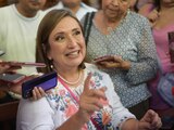 Imagen de la senadora Xóchitl Gálvez visitó Xalapa donde ofreció conferencia de prensa y se reunió con cientos de simpatizantes del Frente Amplio por México en la entidad.