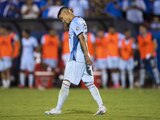 Uriel Antuna de Cruz Azul tras fallar su penalti en el partido ante Charlotte FC en los dieciseisavos de final de la Leagues Cup 2023