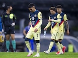 Futbolistas del América tras la eliminación del equipo en el Torneo Guard1anes 2021 el pasado 16 de mayo.