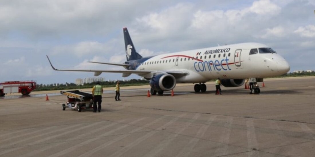 Aeroméxico reinició operaciones en el destino turístico con 4 frecuencias a la semana de su ruta CDMX-Acapulco.