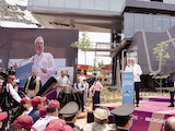 El mandatario en la inauguración, el pasado 18 de abril