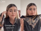 Joven enseña en TikTok cómo hacer un peinado utilizando ropa interior en lugar de una liga