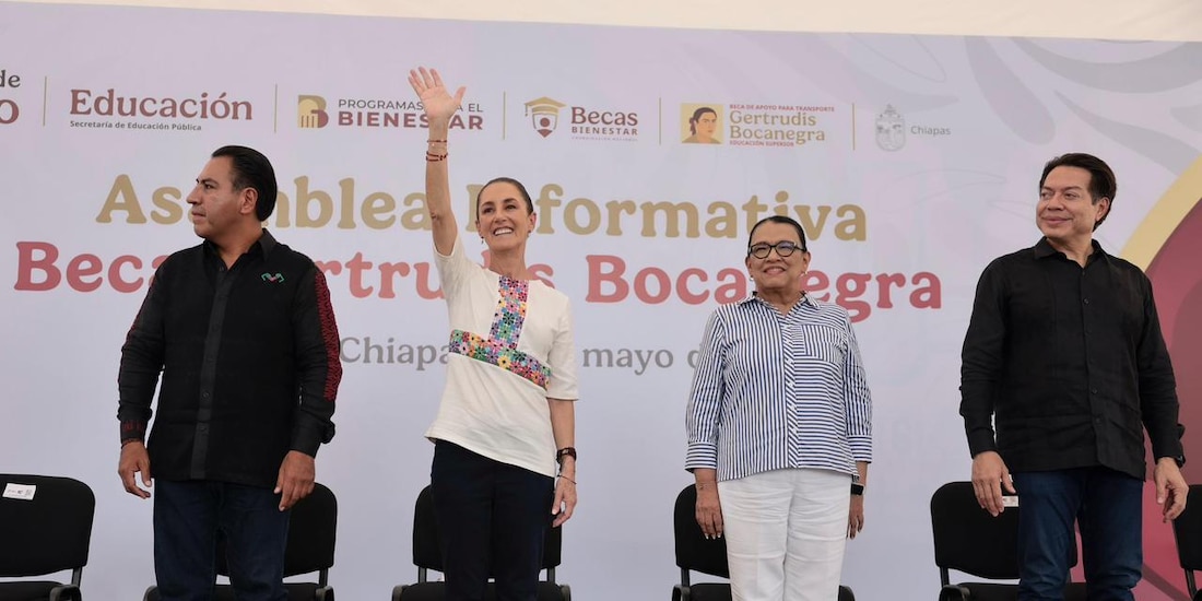 La Presidenta de México en gira de trabajo desde Chiapas.