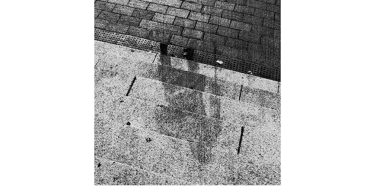 Una "sombra nuclear" grabada en los escalones del Banco Sumitomo
en Hiroshima.
