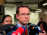 El senador Ricardo Anaya Cortés, del PAN, durante declaraciones a la prensa, el 14 de septiembre de 2026.