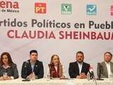 Partidos en Puebla forman mega alianza en apoyo a Claudia Sheinbaum.