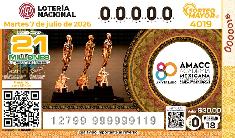 El Sorteo Mayor 4019 está dedicado al 80° aniversario de la AMACC.