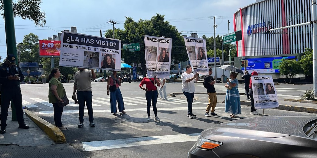 Bloquean avenida Río Churubusco y División del Norte por la desaparición de adolescente Marilin Jolette.