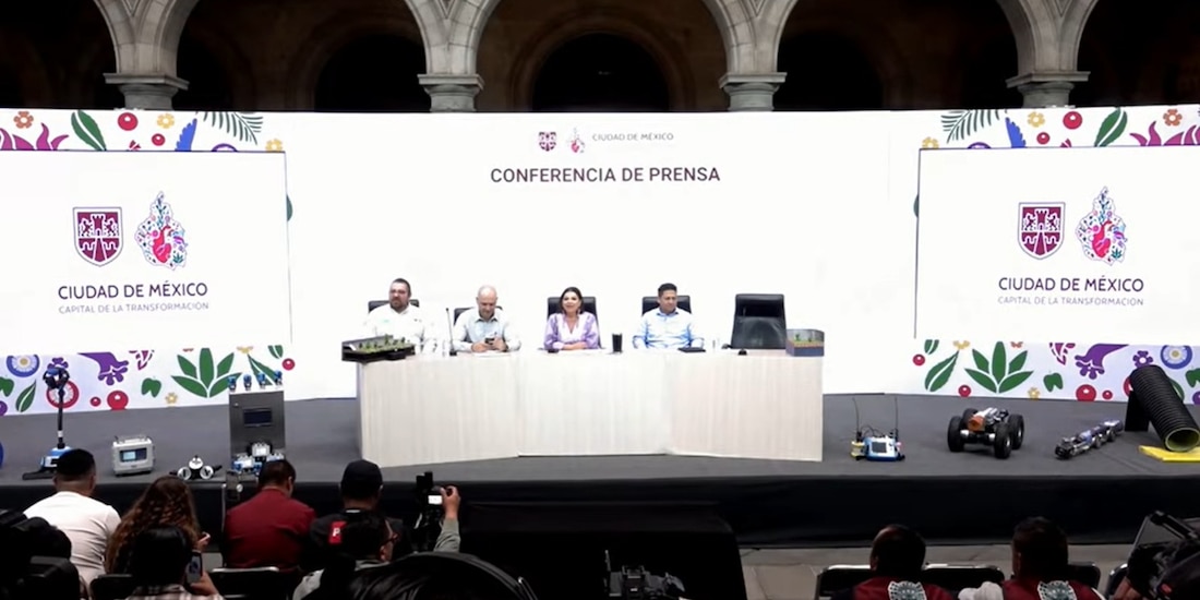 Clara Brugada en conferencia de prensa.