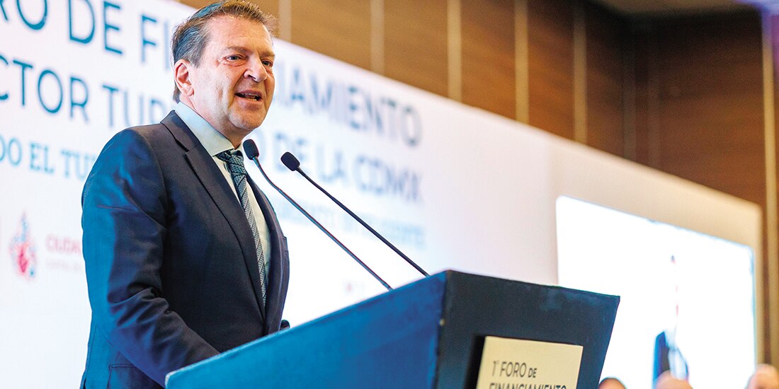 Emilio Romano, presidente de la ABM, durante el foro de ayer.