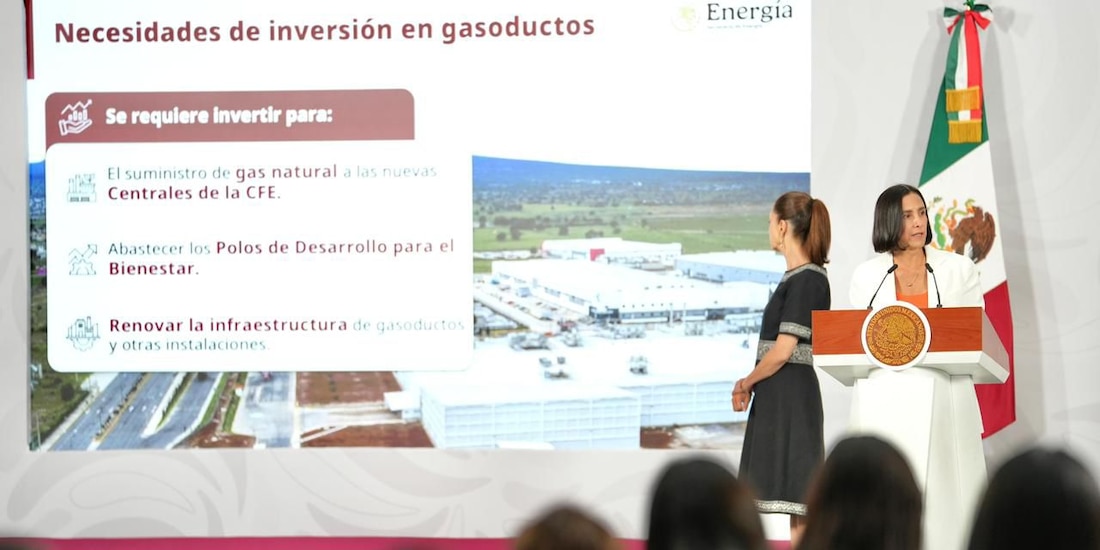 La Secretaria de Energía este jueves en Palacio Nacional.