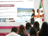 La Secretaria de Energía este jueves en Palacio Nacional.