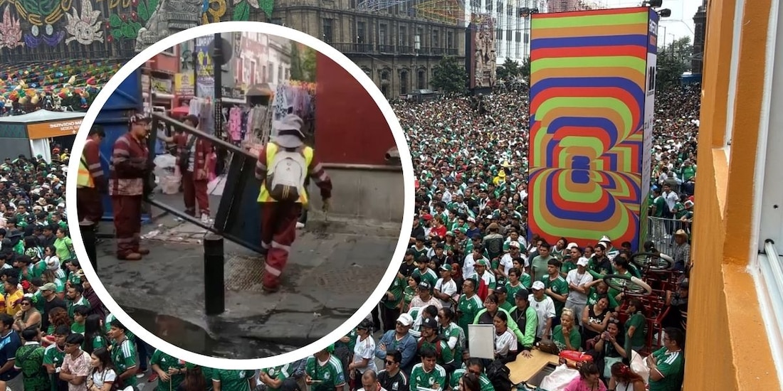 Reportan retiro de las vallas que resguardan Fan Fest del Zócalo CDMX.