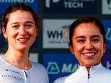 Romina Hinojosa y Andrea Ramírez no pudieron terminar la prueba de ruta.