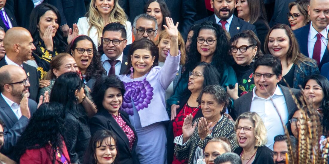 Clara Brugada, jefa de Gobierno, llega al Congreso para entregar su Primer Informe.