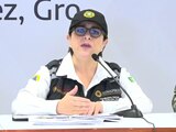 Laura Velázquez, coordinadora Nacional de Protección Civil, en conferencia de prensa.
