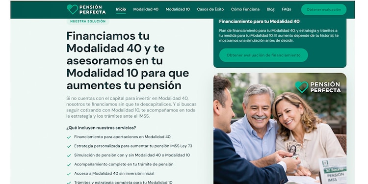 Pensión perfecta es una de las principales financieras para este modelo