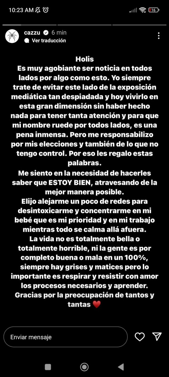 El mensaje de Cazzu sobre Nodal y Ángela Aguilar