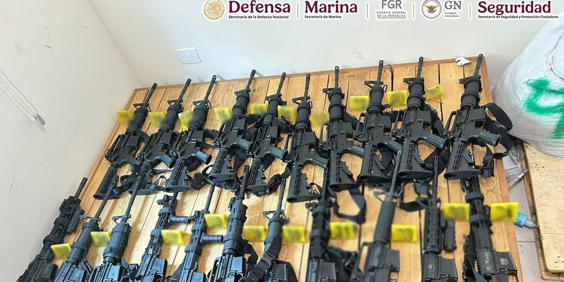 Armas decomisadas.