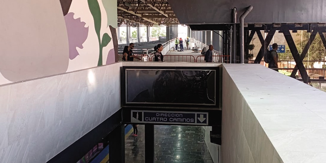 Los trabajos para conectar el Metro Chabacano con el corredor seguían ayer.