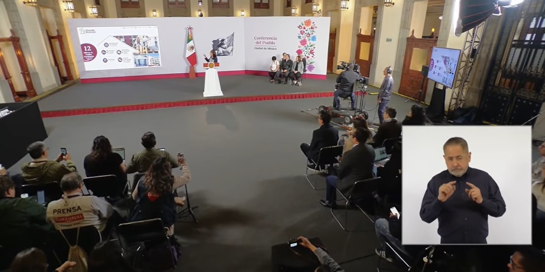 Mañanera en Palacio Nacional.