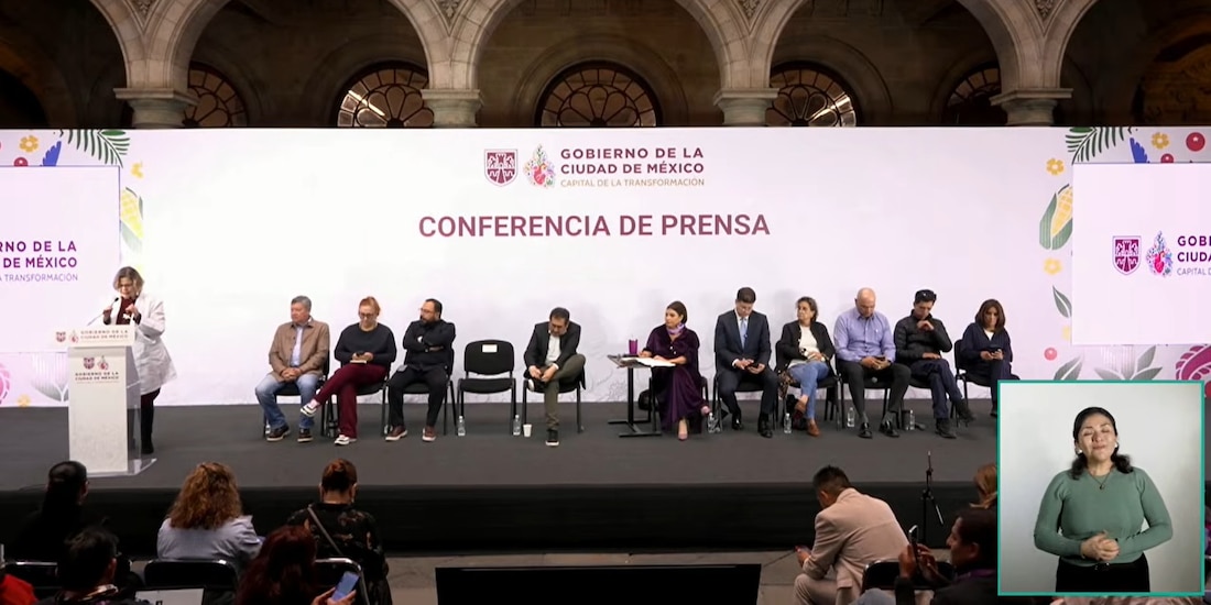 Conferencia de prensa del GCDMX.