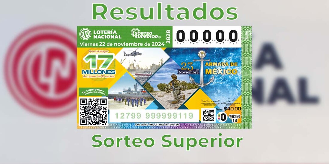 Sorteo Superior 2828: Resultados del 22 de noviembre del 2024 de Lotería Nacional.