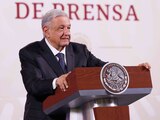 El Presidente Andrés Manuel López Obrador en conferencia de prensa.