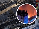 VIDEOS del incendio en el mercado de los Niños Rojos de París, Francia, muestra devastación en histórico recinto.
