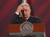 Presidente López Obrador, durante la conferencia matutina de este lunes.
