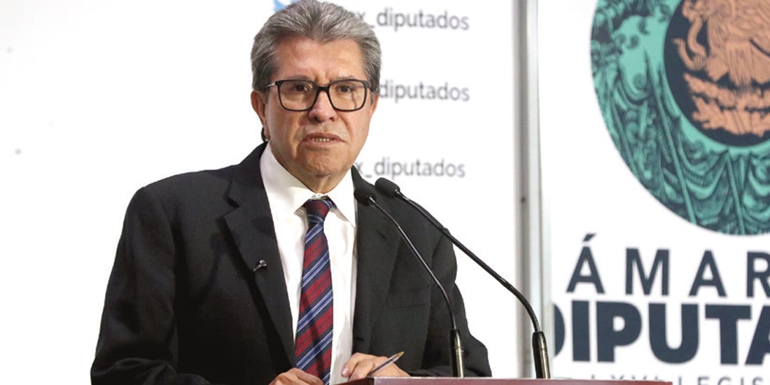 EL MORENISTA Ricardo Monreal, ayer, en conferencia
