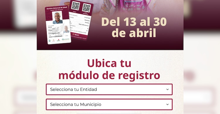 Ubica tu módulo de registro para la Credencial del Servicio Universal de Salud