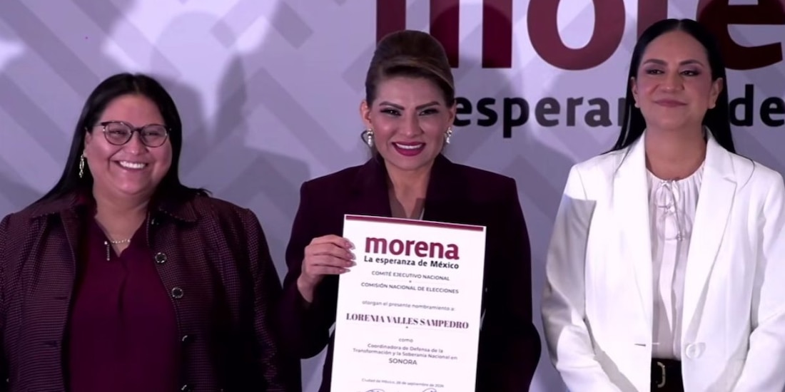La Comisión Nacional de Elecciones de Morena designó a Lorenia Valles rumbo al proceso electoral de 2027 en el estado de Sonora.
