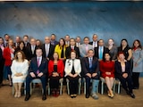 La Ministra Yasmín Esquivel Mossa encabeza la reunión con juzgadores civiles locales y federales.