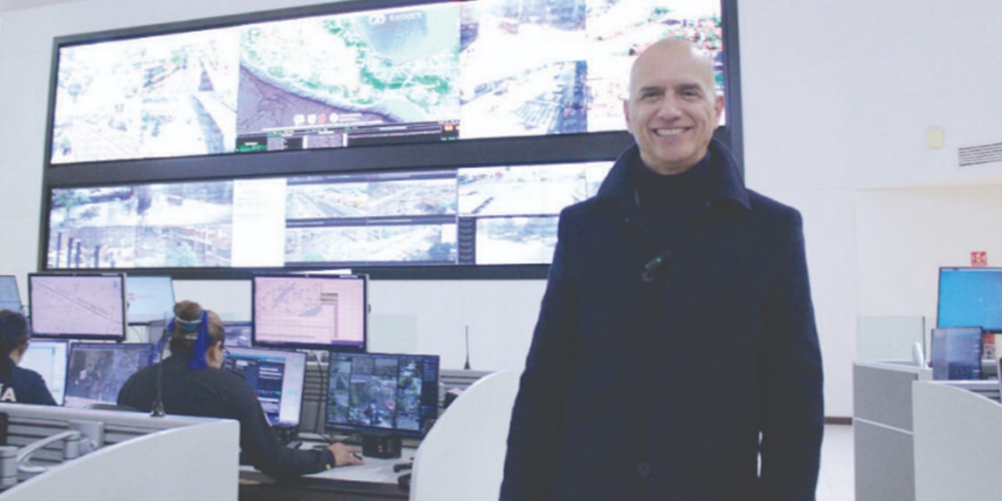 Salvador Guerrero, en la sala principal del C5, el pasado lunes