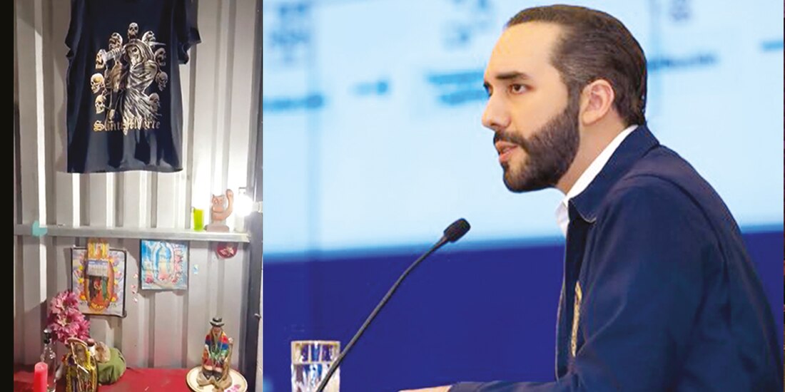 En un video, el mandatario muestra una guarida de miembros de pandillas en el país.