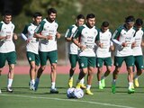 Jugadores de la Selección Mexicana entrenan de cara a la Copa del Mundo.