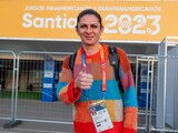 Ana Guevara, directora de la CONADE, en los Panamericanos Santiago 2023.
