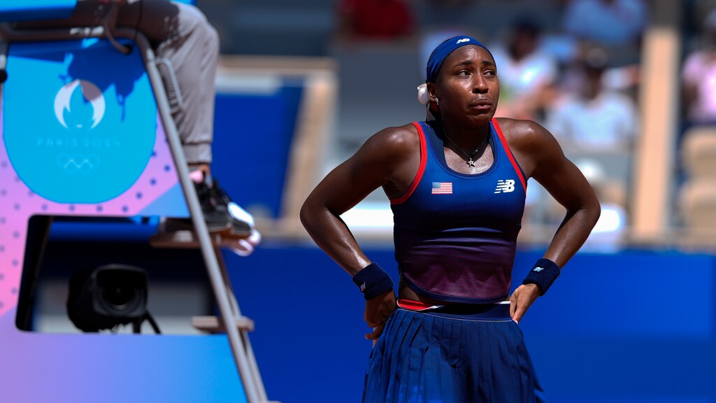 La tenista no pudo contener las lágrimas, ayer, tras su eliminación.