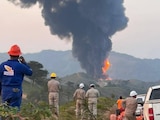 Pemex mantiene bajo control incendio en el pozo Krem-1 en Veracruz.