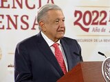 AMLO este martes en Palacio Nacional.