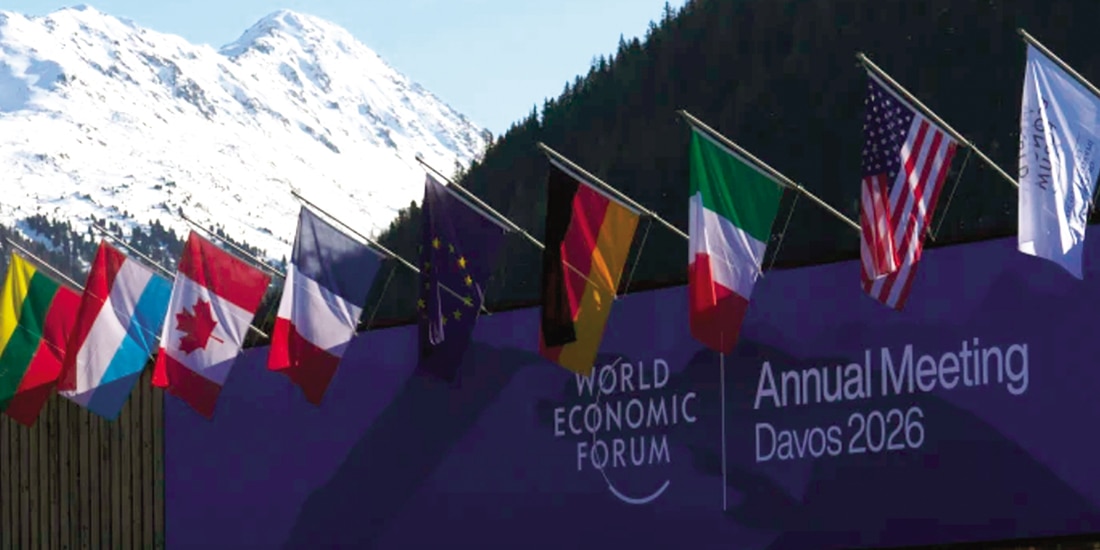 Entrada de la sede del Foro Económico Mundial en Davos, Suiza, el miércoles.