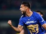 Rubén Duarte celebrando su gol ante el América.